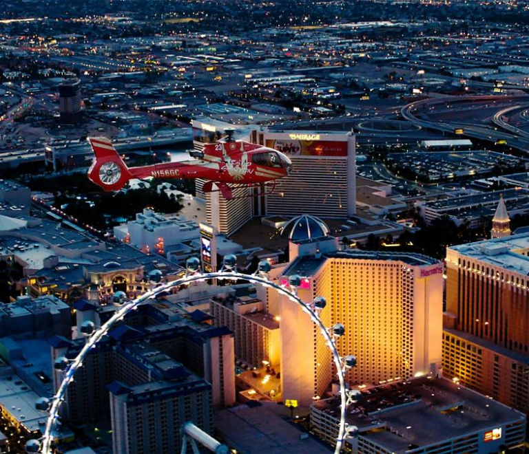 Soar Above the Las Vegas Strip on a Night Helicopter Tour